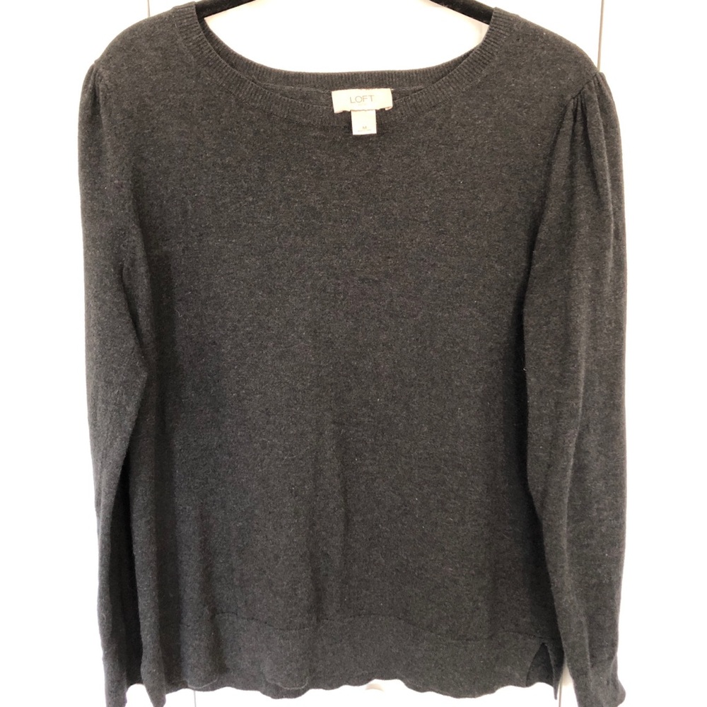Loft Dark Gray Sweater - Medium - image 4